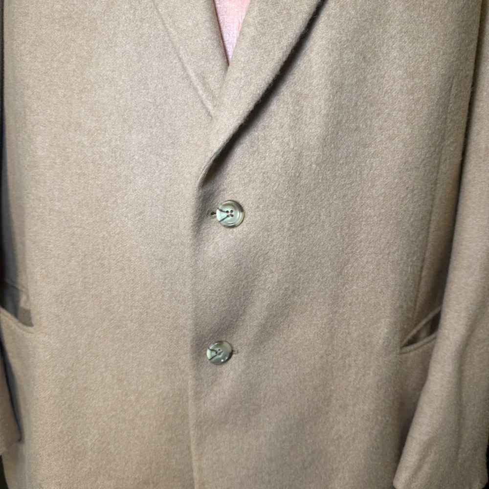 Claiborne Mens 48R Blazer 100% Camel Hair Tan 2-Button Sport Coat Korea